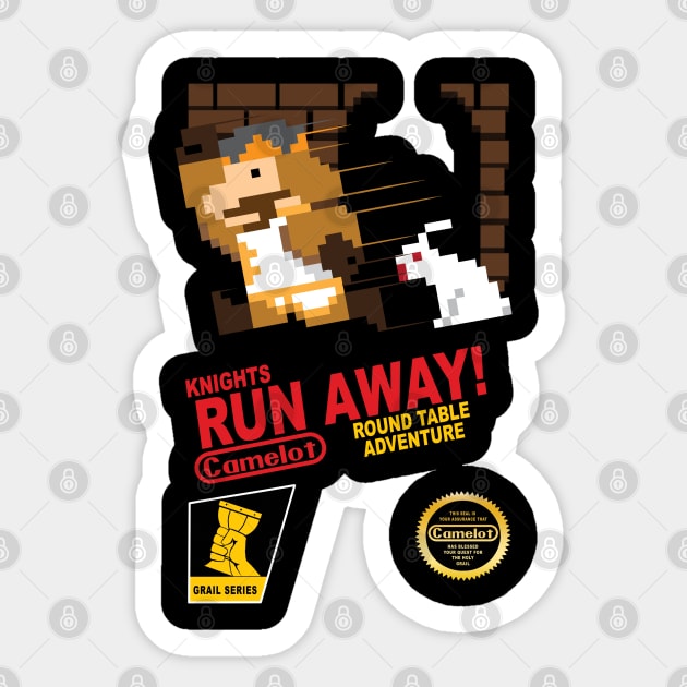 Run Away! Sticker by SpicyMonocle